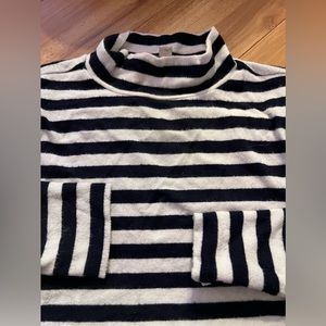 Loft mock neck striped sweater